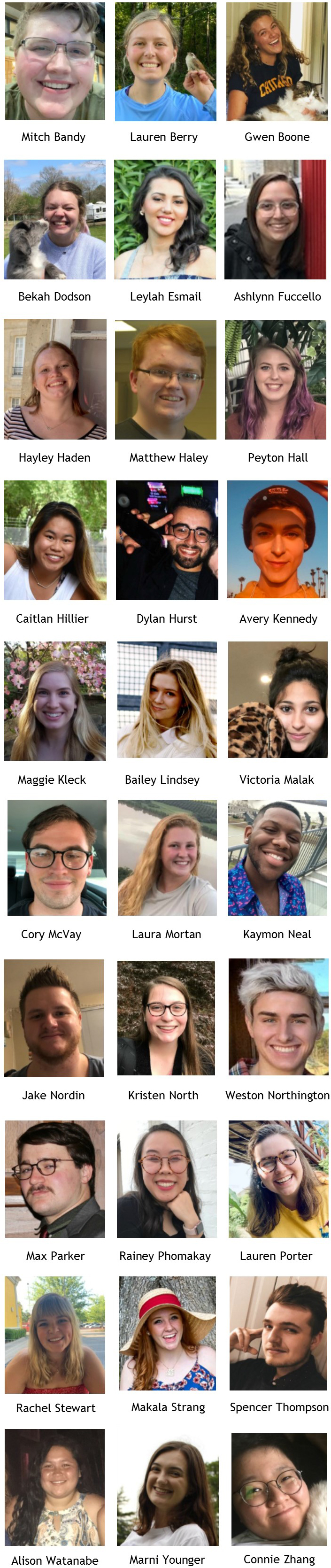 2020 Peer Leaders 2020 Peer Leaders